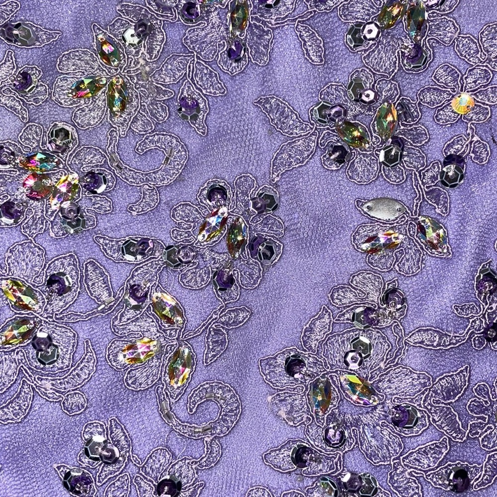 Strapless Lavender Prom Dress - Picture 14 of 16